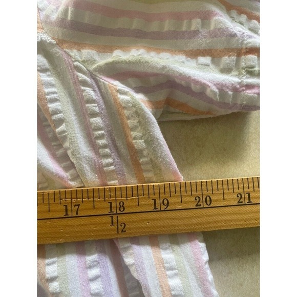 Intimate Essentials Womens Vintage Seersucker Robe Zip Up Front Housecoat Small - Picture 12 of 15